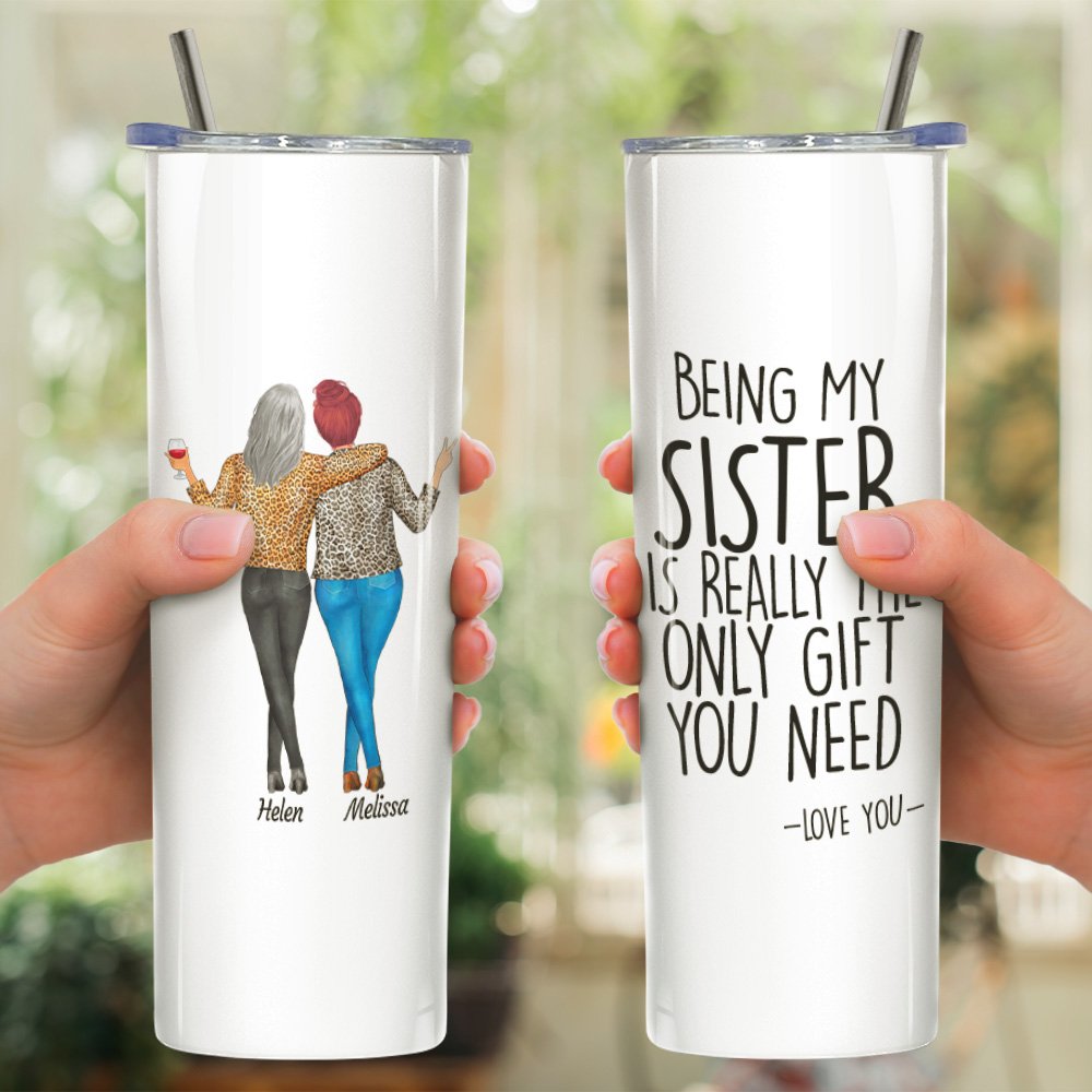 Ser mi hermana es realmente el único regalo que necesitas Vaso con pajita de acero inoxidable de calidad alimentaria El mejor regalo para hermanas 6