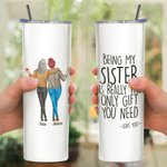 Ser mi hermana es realmente el único regalo que necesitas Vaso con pajita de acero inoxidable de calidad alimentaria El mejor regalo para hermanas 6