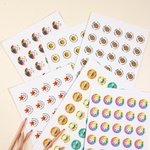 Personliga söta Rainbow Super Star Smiley Face Lärarbelöningsklistermärken med namn Vattentätt undervisningsmaterial Present till lärare