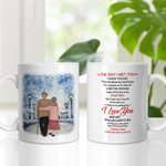 Gepersonaliseerde I Want All Of My Last To Be With You Keramische C-type handvat Mok Verjaardagscadeau Verjaardag Kerstcadeau voor paar