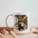 Gepersonaliseerde Your First Kiss Or Your First Love Keramische C-type handvat Mok Verjaardag Memorial Gift Verjaardagscadeau voor paar