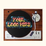 Personalised Full Colour Printed Your Logo Vinyl Record DJ Turntable Mat Gift for Musician Vinyl Lovers