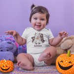 Personlig baby ko spöke med pumpa Onesie Bodysuit Halloween Baby Shower Present till baby