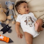 Personlig baby ko spöke med pumpa Onesie Bodysuit Halloween Baby Shower Present till baby