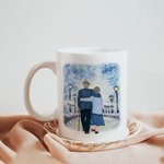Personlig Jag älskar dig keramisk mugg med handtag av C-typ Jubileumspresent Födelsedag Julklapp för par