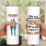 Spersonalizowany kubek ze słomką We Are More Than Friends Prosty kubek ze stali nierdzewnej ze słomką Śmieszny prezent dla sióstr