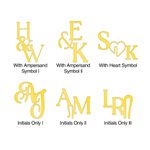 Personalised Initials Drink Topper Acrylic Mirror Tags Anniversary Wedding Party Favor Gift for Couple 9