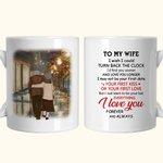 Gepersonaliseerde Your First Kiss Or Your First Love Keramische C-type handvat Mok Verjaardag Memorial Gift Verjaardagscadeau voor paar
