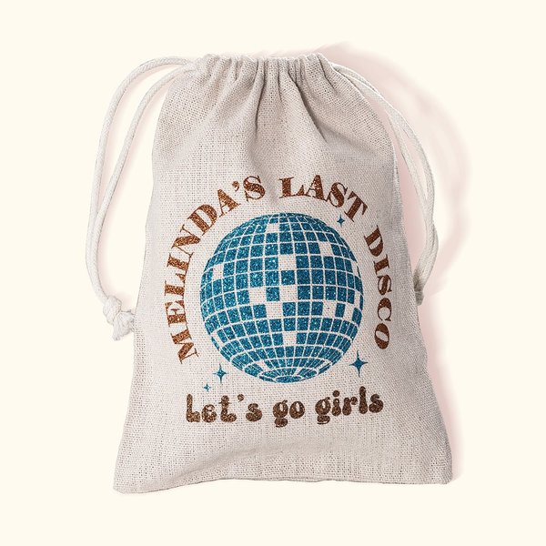 Bomboniere personalizzate Glitter Disco Ball Tote Bag Ultimo Disco Party Festa di addio al celibato Regalo per la damigella d'onore
