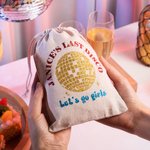Bomboniere personalizzate Glitter Disco Ball Tote Bag Ultimo Disco Party Festa di addio al celibato Regalo per la damigella d'onore