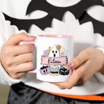 Personalizada Spooky Fantasma Calabaza 11oz Taza de Cerámica Halloween Trick or Treat Regalo para la Fiesta Decoración del Hogar
