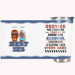 Vaso de acero inoxidable personalizado Keeping Each Other Sane 20oz Regalo de Navidad para la hermana Regalo de cumpleaños para la mejor amiga 1
