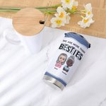 Spersonalizowany kubek ze stali nierdzewnej We Are More Than Besties 20oz do codziennego użytku Prezent świąteczny Prezent urodzinowy dla siostry