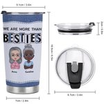 Spersonalizowany kubek ze stali nierdzewnej We Are More Than Besties 20oz do codziennego użytku Prezent świąteczny Prezent urodzinowy dla siostry