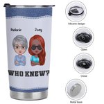 Personalized We Are Trouble When We Are Together 20oz Stainless Steel Tumbler Christmas Gift Birthday Gift for Best Friend