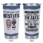 Spersonalizowany kubek ze stali nierdzewnej We Are More Than Besties 20oz do codziennego użytku Prezent świąteczny Prezent urodzinowy dla siostry