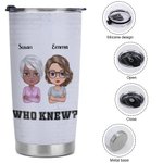 Personalized We Are Trouble 20oz Stainless Steel Tumbler for Hot and Cold Drinks Christmas Gift Birthday Gift for Friend