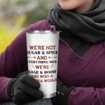 Vaso de acero inoxidable personalizado We Are Not Sugar And Spice 20oz Amigo para bebidas frías y calientes Regalo de Navidad Regalo de cumpleaños par