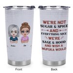 Vaso de acero inoxidable personalizado We Are Not Sugar And Spice 20oz Amigo para bebidas frías y calientes Regalo de Navidad Regalo de cumpleaños par
