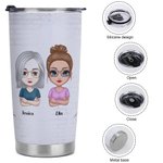 Vaso de acero inoxidable personalizado We Are Not Sugar And Spice 20oz Amigo para bebidas frías y calientes Regalo de Navidad Regalo de cumpleaños par