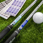 Personalised Set of 16 Multi-color Waterproof Vinyl Stickers Golf Tennis Badminton Club Labels with Name and Number Gift for Golf Lovers