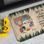 Personalized Let's Sit by the Campfire and Watch People Park Their Campers Door Mat Valentine's Day Gift for Camping Couples