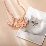 Collier Personnalisé avec Nom Forme Oreilles Chien Chat Mignon Cadeau pour Personnes qui aiment les Animaux