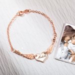 Bracelet personnalisé de breloques d'ailes d'ange pour la perte d'un bébé Bijoux commémoratifs Cadeau de fausse couche pour elle
