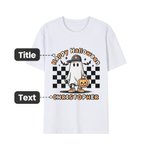 Personalisierte Halloween Geist Kürbis T-shirt Spooky Saison Skelett Kurzarm-T-Shirt mit Schachbrett Familie Paar Shirt Halloween Party Geschenk