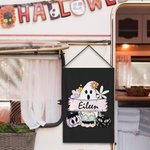 Bandiera da giardino personalizzata Hippie Fantasma Zucca Halloween Regali per la famiglia Decorazione da giardino di Halloween all'aperto Arte da gia