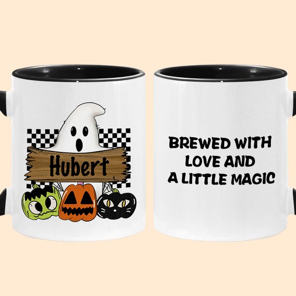 Personalisierte Spooky Ghost Kürbis 11oz Keramik Becher Halloween Trick oder behandeln Geschenk für Party Home Decor