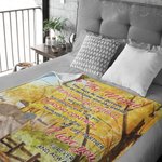 Personalized To The World You May Be One Person But To Me, You Are The World Blanket  Husband's Gift Sherpa Flannel