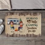 Personalised Husband and Wife Camping Partners for Life Door Mat Anniversary Gift