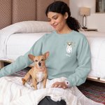 Personlig Halloween Ghost Dog Crewneck Pullover Sweatshirt My Dog Is My Boo Rolig Halloween Favor Holiday Party Present för hundälskare