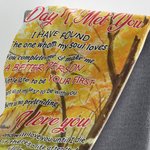 Manta Personalizada The Day I Met You I Have Found The One Whom My Soul Loves Regalo de Esposa Aniversario de Boda