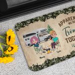 Personalized Apparently We're Trouble Together Who Knew Door Mat Gift for Camping Couples
