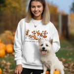 Sweatshirt Personnalisé avec 1-6 Danseurs Squelettes et Noms Cadeau Halloween Fête Vacances pour Famille Amis