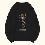 Sweatshirt Personnalisé avec 1-6 Danseurs Squelettes et Noms Cadeau Halloween Fête Vacances pour Famille Amis