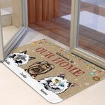 Alfombrilla personalizada Welcome to Our Home Funny Pet Door Mat Birthday Christmas Gift for Dog Cat Pet Lovers