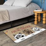Alfombrilla personalizada Welcome to Our Home Funny Pet Door Mat Birthday Christmas Gift for Dog Cat Pet Lovers