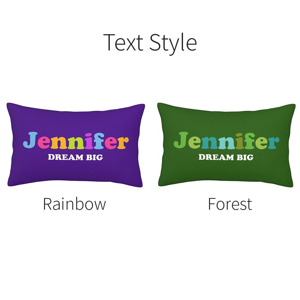 Nombre Personalizado Texto Almohada Lumbar Funda de Almohada Letras de Colores Decoración para el Hogar Cumpleaños Regalo de inauguración de la casa 9