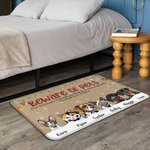 Personalized Beware Of Pets Funny Pet Door Mat Birthday Christmas Gift for Dog Cat Pet Lovers