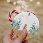 Personalised Angel Dog Acrylic Ceramic Ornament Dog Memorial Round Shape Ornament Christmas Winter Snow Hangings Pet Loss Gift for Dog Lover Pet Owner