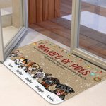 Personalized Beware Of Pets Funny Pet Door Mat Birthday Christmas Gift for Dog Cat Pet Lovers
