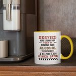 Gepersonaliseerde Funny Besties Quotes Keramische Mok Verjaardag Kerstcadeau voor vriendinnen Vrouwen