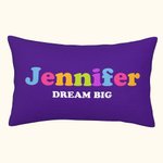 Nombre Personalizado Texto Almohada Lumbar Funda de Almohada Letras de Colores Decoración para el Hogar Cumpleaños Regalo de inauguración de la casa 1