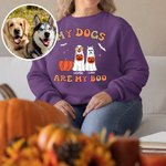 Sweatshirt Personnalisé avec 1-4 Noms et Fantômes de Chien My Dogs Are My Boo Cadeau Anniversaire Halloween pour Propriétaire de Chien