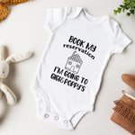 Book My Reservation Personalized Newborn Onesie Baby Announcement Bodysuit Funny Romper Newborn Gift Baby Shower Gift