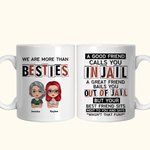 Personalised We Are More Than Besties Ceramic Mug BFF Friendship Gifts for Women