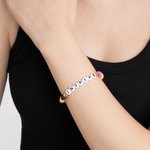 Bracciale elastico personalizzato con perle di argilla a forma di matita Bracciale creativo impilabile Ritorno a scuola Regalo di apprezzamento per gl